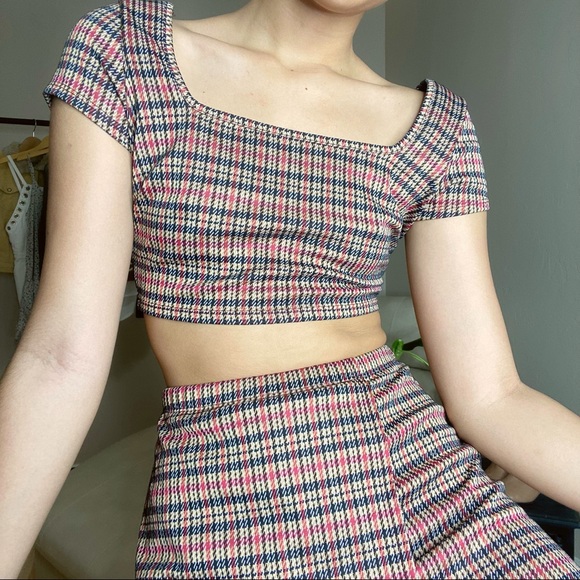 Plaid Print Skirt Set - Picture 4 of 4